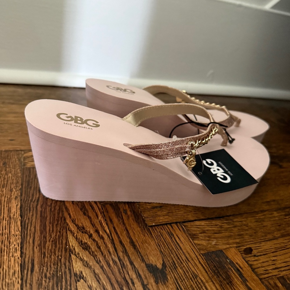 Wedge flip flops